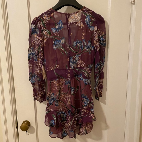 NWT For Love And Lemons Purple Floral Cleo Dress sz XS - Picture 12 of 12
